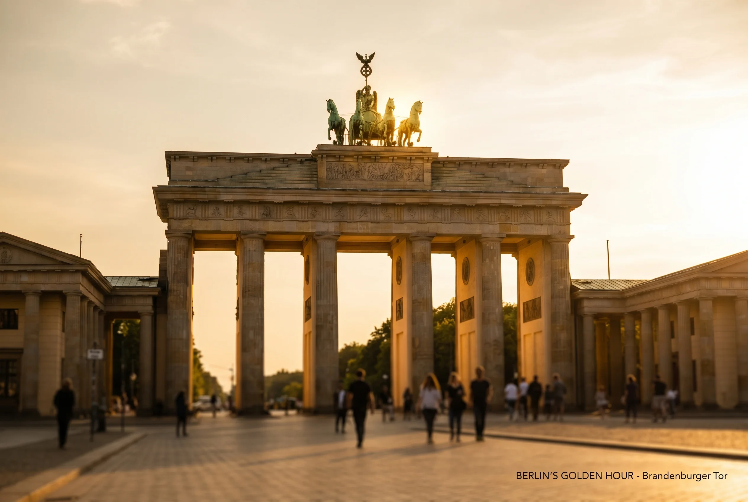 Brandenburger Tor — Tor in der goldenen Stunde