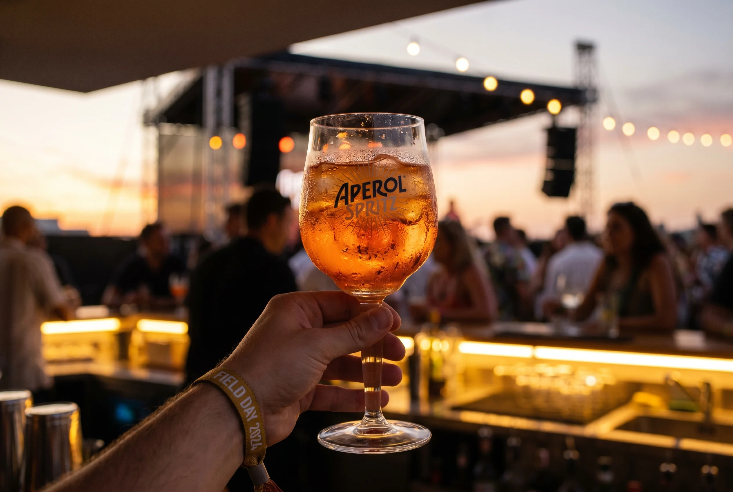 Lobby-Bar des relexa — Bar-Detail · Aperol-Spritz